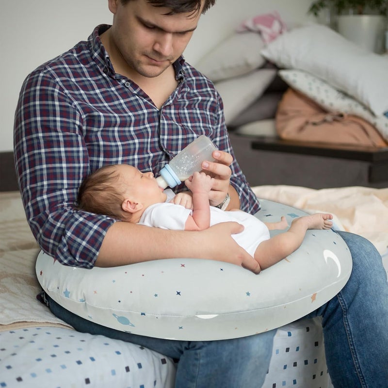 DAYEEBALL Nursing Pillow Cover, Removable Nursing Covers for Breastfeeding Pillows, Stretchy and Soft Fit for Baby Girls Boys Newborn, Starry Sky (Only Cover) - Image 5